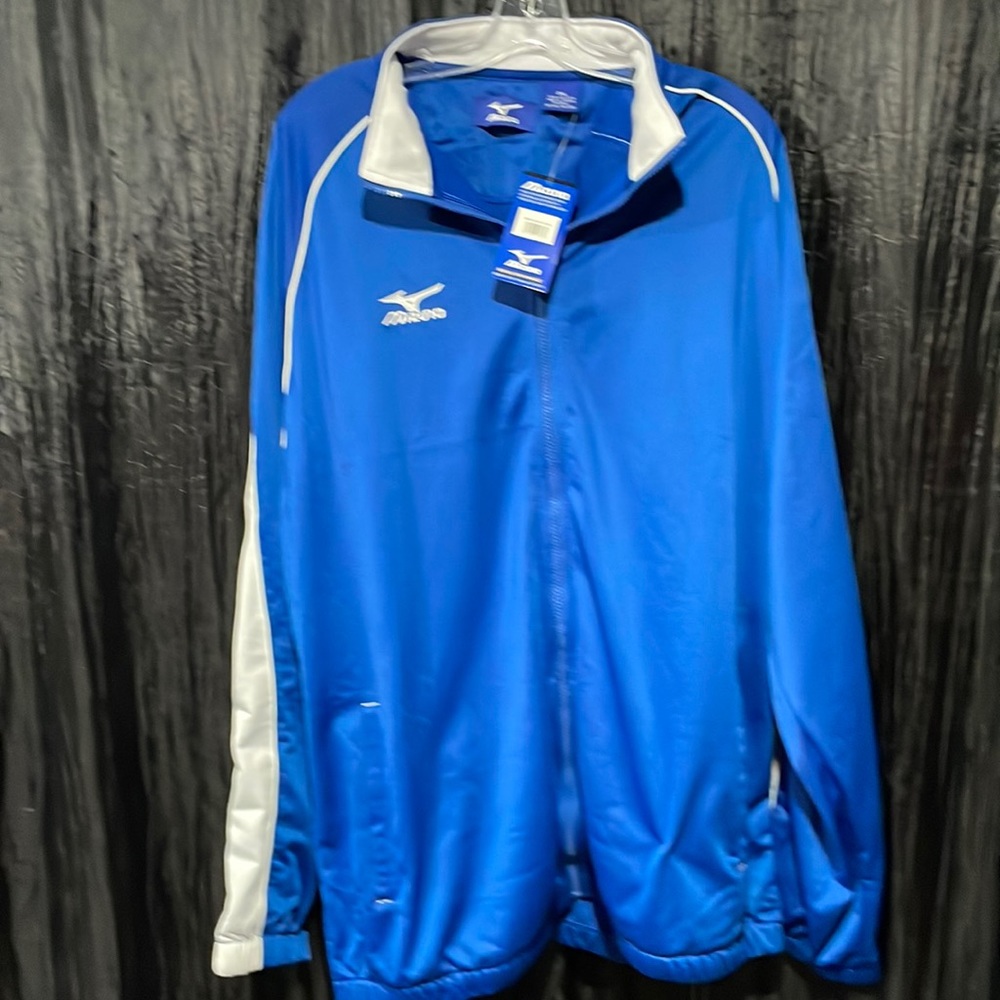 Mizuno warm up jacket, blue men’s size XXL